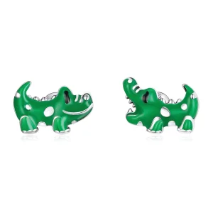 (imagine pentru) Cercei Tip Pandora cu Micul Crocodil din argint - SCE1113