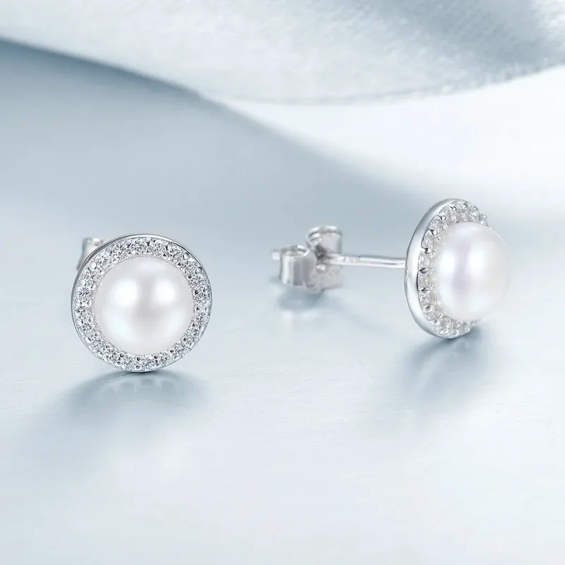 (imagine pentru) Cercei Tip Pandora cu Monolog elegant din argint - SCE122 - Vizualizare 6