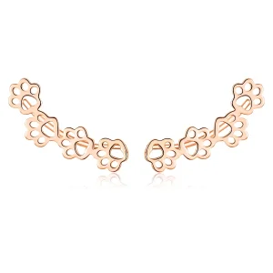 (imagine pentru) Cercei Tip Pandora cu Paw Trail din aur rose - SCE430-C