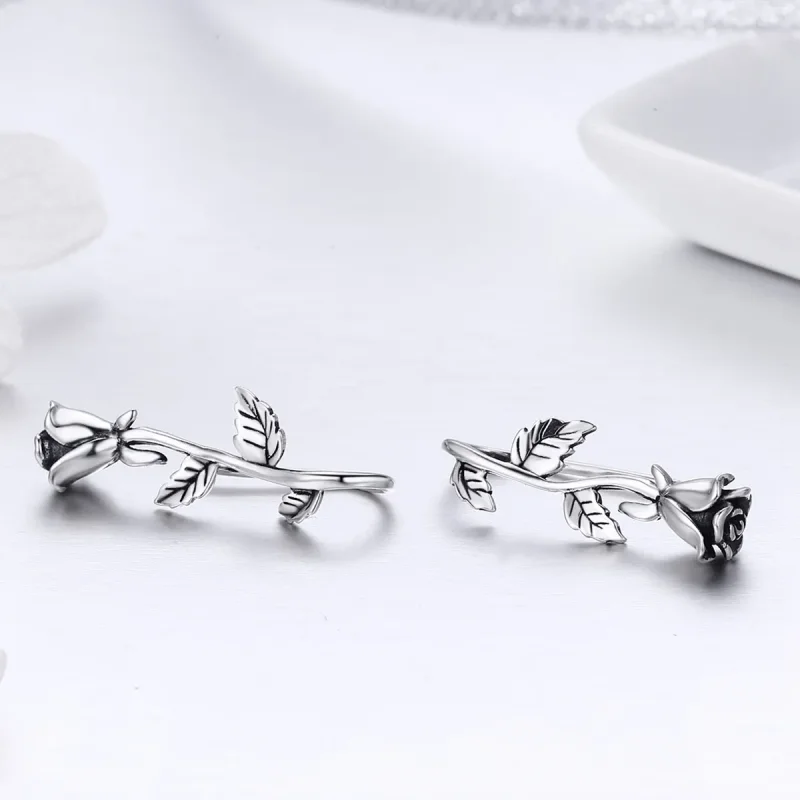 (imagine pentru) Cercei Tip Pandora cu Rose Love din argint - SCE380 - Vizualizare 4