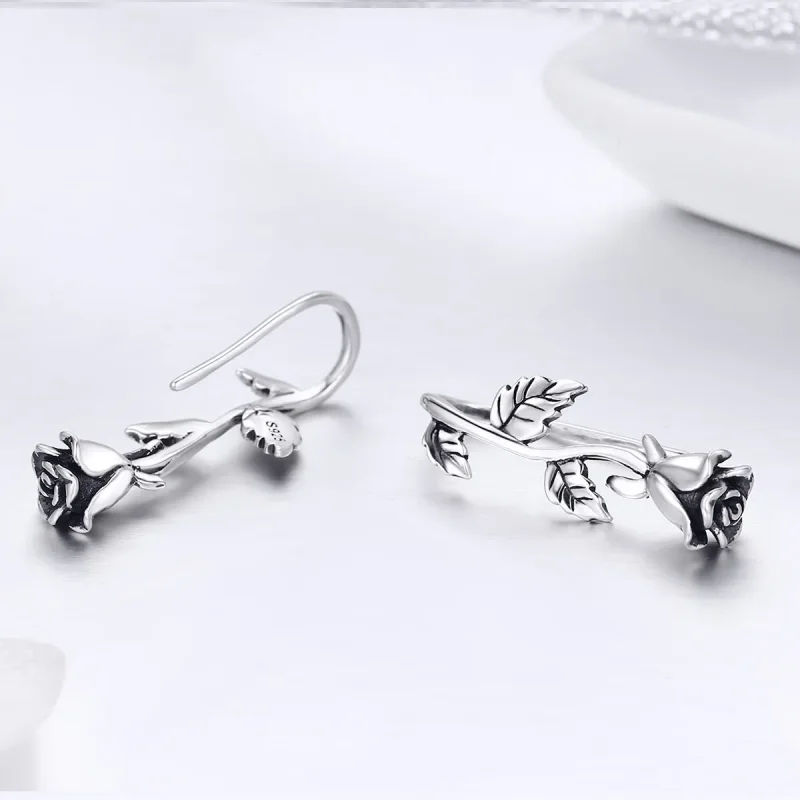 (imagine pentru) Cercei Tip Pandora cu Rose Love din argint - SCE380 - Vizualizare 5