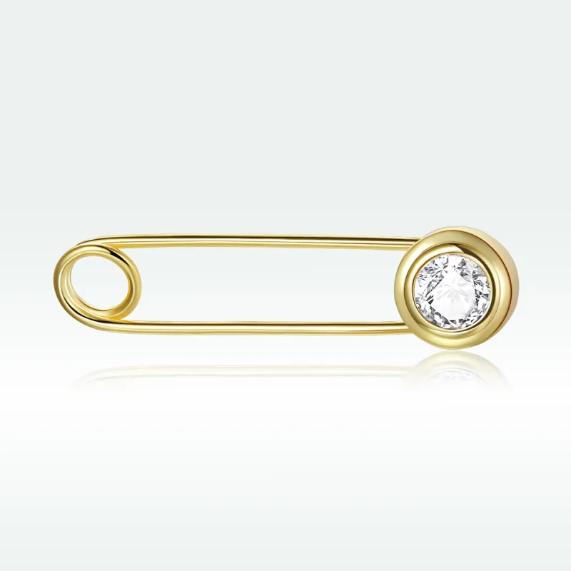 (imagine pentru) Cercei Tip Pandora cu Snap-Pin Stud-Shine placat cu aur de 14 k - SCE1087 - Vizualizare 5