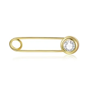 (imagine pentru) Cercei Tip Pandora cu Snap-Pin Stud-Shine placat cu aur de 14 k - SCE1087
