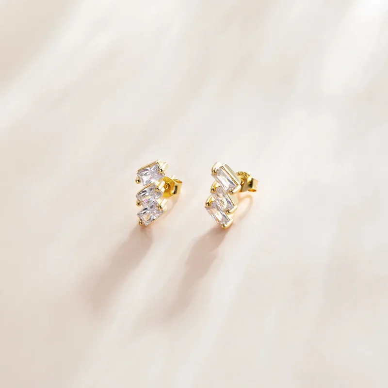 (imagine pentru) Cercei Tip Pandora cu Solid placat cu aur de 14 k - SCE1051-B - Vizualizare 2
