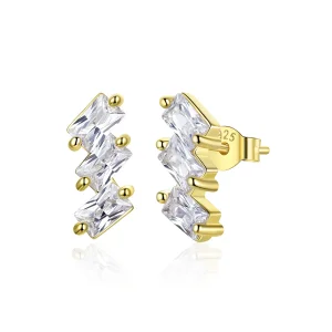 (imagine pentru) Cercei Tip Pandora cu Solid placat cu aur de 14 k - SCE1051-B