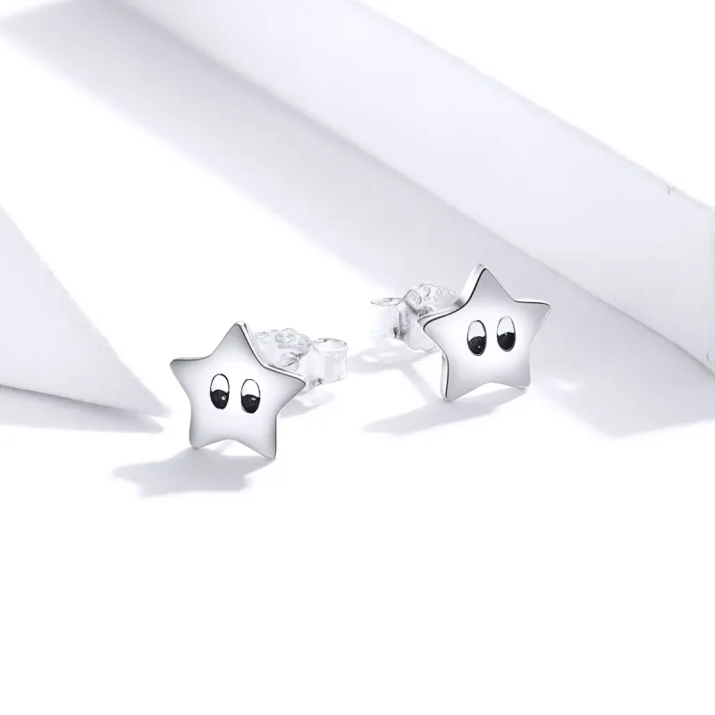 (imagine pentru) Cercei Tip Pandora cu Stele Vintage din argint - SCE796 - Vizualizare 2