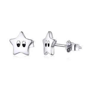 (imagine pentru) Cercei Tip Pandora cu Stele Vintage din argint - SCE796