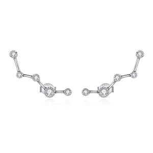 (imagine pentru) Cercei Tip Pandora cu Stralucitoare Star Track din argint - SCE1131