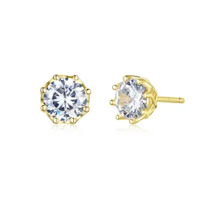 (imagine pentru) Cercei Tip Pandora cu Ușoară placat cu aur de 14 k - SCE499-B