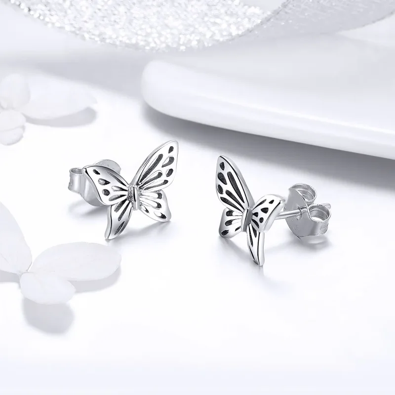 (imagine pentru) Cercei Tip Pandora cu Vis de fluture din argint - SCE452 - Vizualizare 3