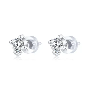 (imagine pentru) Cercei Tip Pandora cu Zircon simplu din argint - SCE974