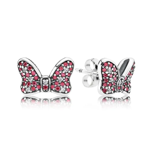 (imagine pentru) Cercei PANDORA, Minnie's Sparkling Bow din argint