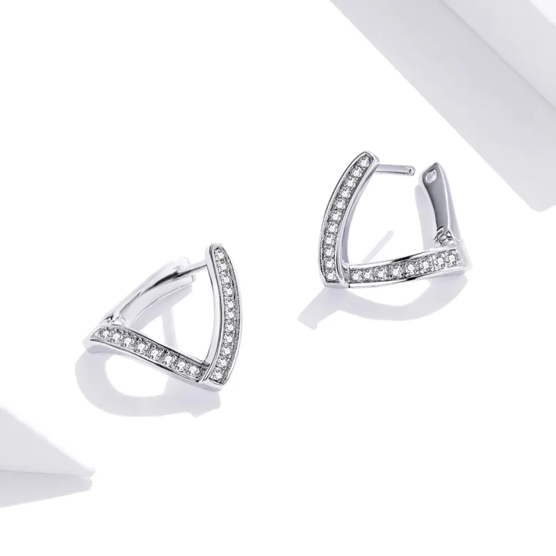 (imagine pentru) Cercei rotunzi Tip Pandora cu Geometrice din argint - SCE975 - Vizualizare 2
