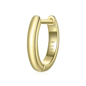 (imagine pentru) Cercei rotunzi Tip Pandora cu Simplitate placat cu aur de 14 k - SCE1093