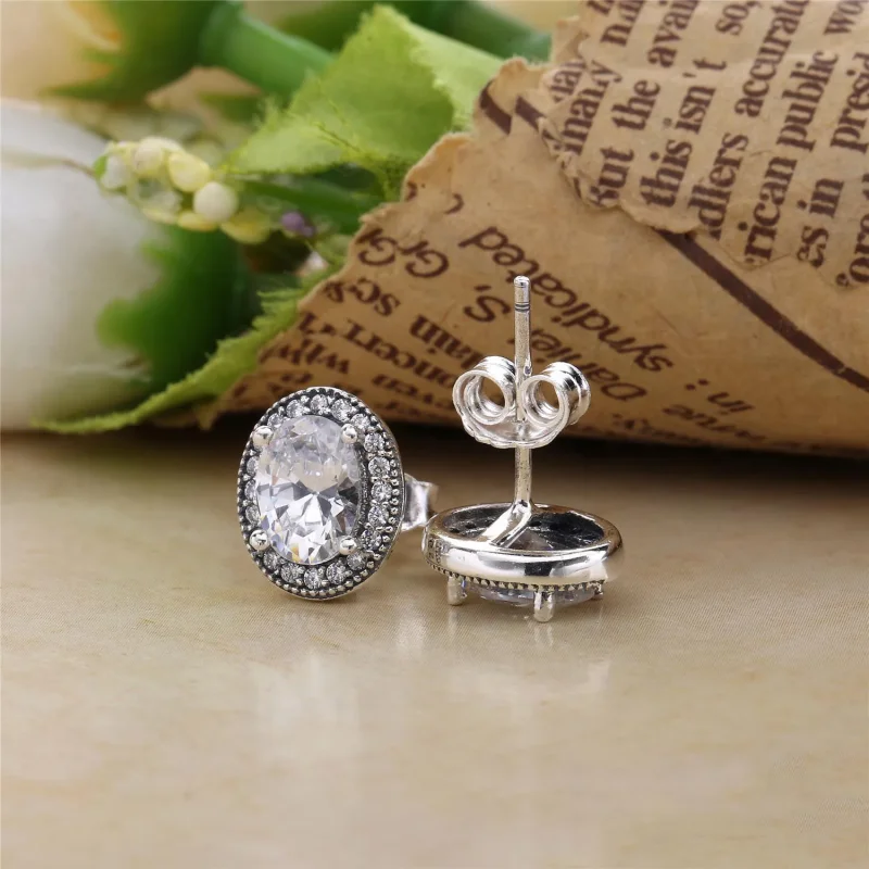 (imagine pentru) Eleganţă vintage - 296247CZ - Cercei PANDORA - Vizualizare 4