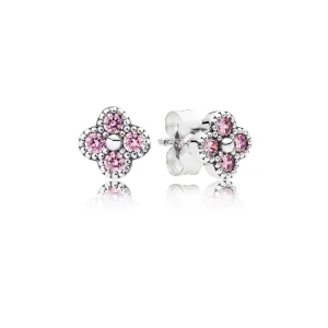 (imagine pentru) Floare Orientală Roz - 290647PCZ - Cercei PANDORA