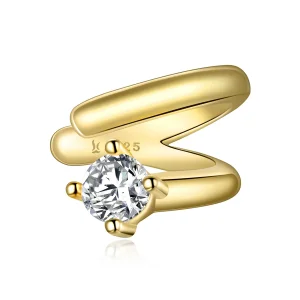 (imagine pentru) Urechi Clip Tip Pandora şarpe placat cu aur de 14 k - SCE1076