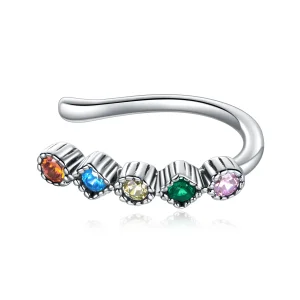 (imagine pentru) Urechi Clip Tip Pandora Colorat din argint - SCE1064
