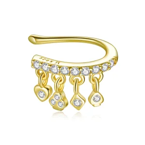 (imagine pentru) Urechi Clip Tip Pandora Fata mea placat cu aur de 14 k - SCE1075