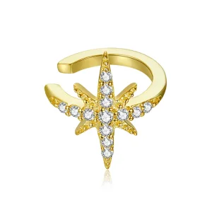(imagine pentru) Urechi Clip Tip Pandora Polaris placat cu aur de 14 k - SCE999-B