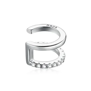 (imagine pentru) Urechi Clip Tip Pandora Simplu din argint - SCE994-A