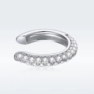 (imagine pentru) Urechi Clip Tip Pandora Simplu din argint - SCE996-A