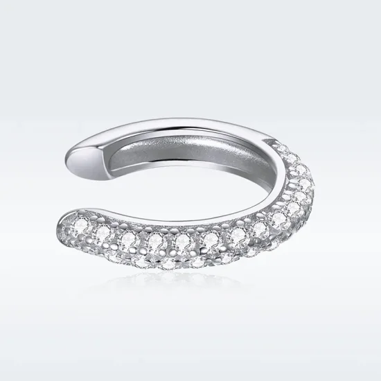 (imagine pentru) Urechi Clip Tip Pandora Simplu din argint - SCE996-A