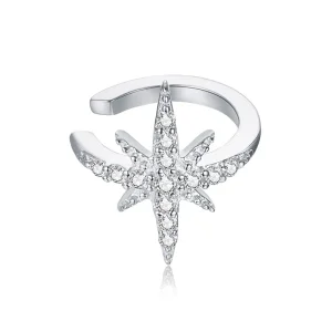 (imagine pentru) Urechi Clip Tip Pandora Stea din argint - SCE999-A