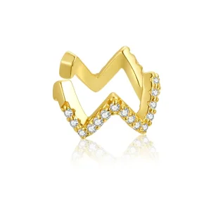 (imagine pentru) Urechi Clip Tip Pandora Val placat cu aur de 14 k - SCE995-B