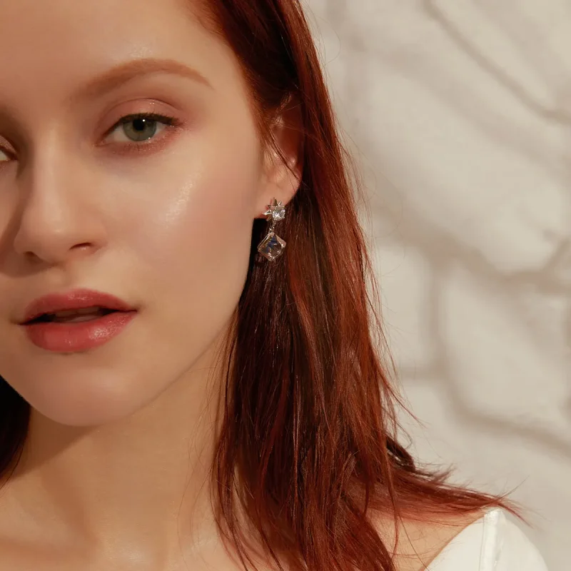 (imagine pentru) Pandora Style Aurora Love Hanging Earrings - SCE545 - Vizualizare 10