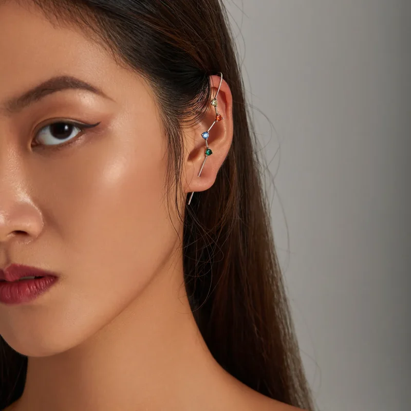 (imagine pentru) Pandora Style Color Zirconium - Lightning Hanging Earrings - BSE530 - Vizualizare 6