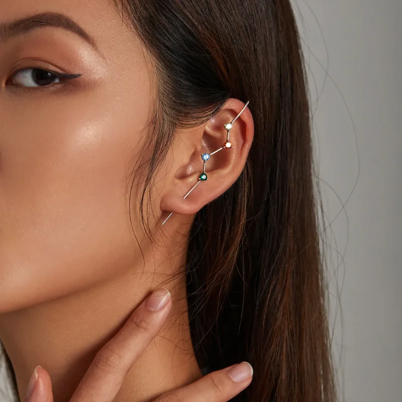 (imagine pentru) Pandora Style Color Zirconium - Lightning Hanging Earrings - BSE530 - Vizualizare 7