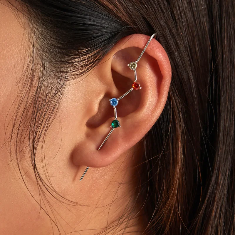 (imagine pentru) Pandora Style Color Zirconium - Lightning Hanging Earrings - BSE530 - Vizualizare 8