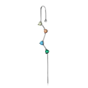 (imagine pentru) Pandora Style Color Zirconium - Lightning Hanging Earrings - BSE530