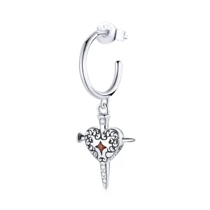 (imagine pentru) Pandora Style Sword of Love Hanging Earrings - SCE1180