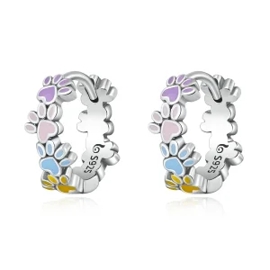 (imagine pentru) Cercei cu gheare colorate în stil Pandora - BSE580