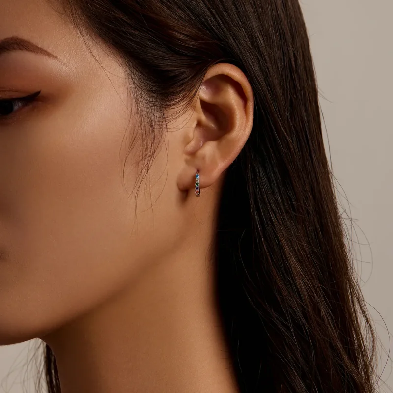 (imagine pentru) Cercei cu inel Zircon colorat în stil Pandora - BSE576 - Vizualizare 7