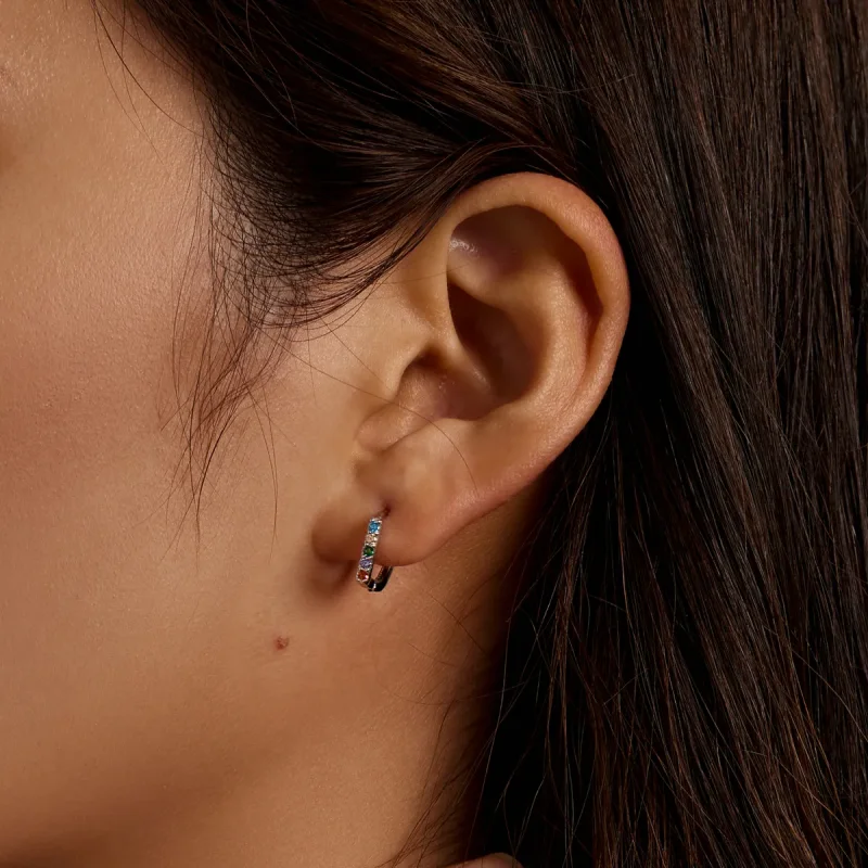 (imagine pentru) Cercei cu inel Zircon colorat în stil Pandora - BSE576 - Vizualizare 8