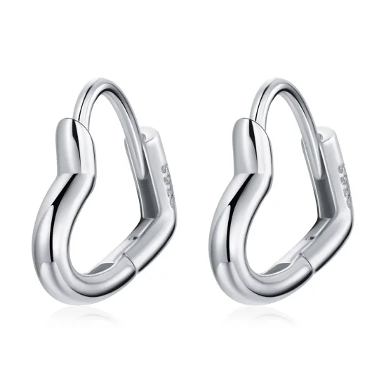 (imagine pentru) Cercei pandantiv in stil Pandora, in forma de inima din metal - SCE1174-A