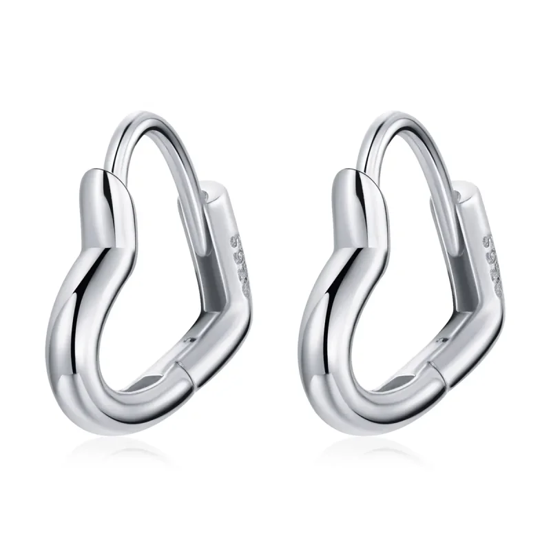 (imagine pentru) Cercei pandantiv in stil Pandora, in forma de inima din metal - SCE1174-A