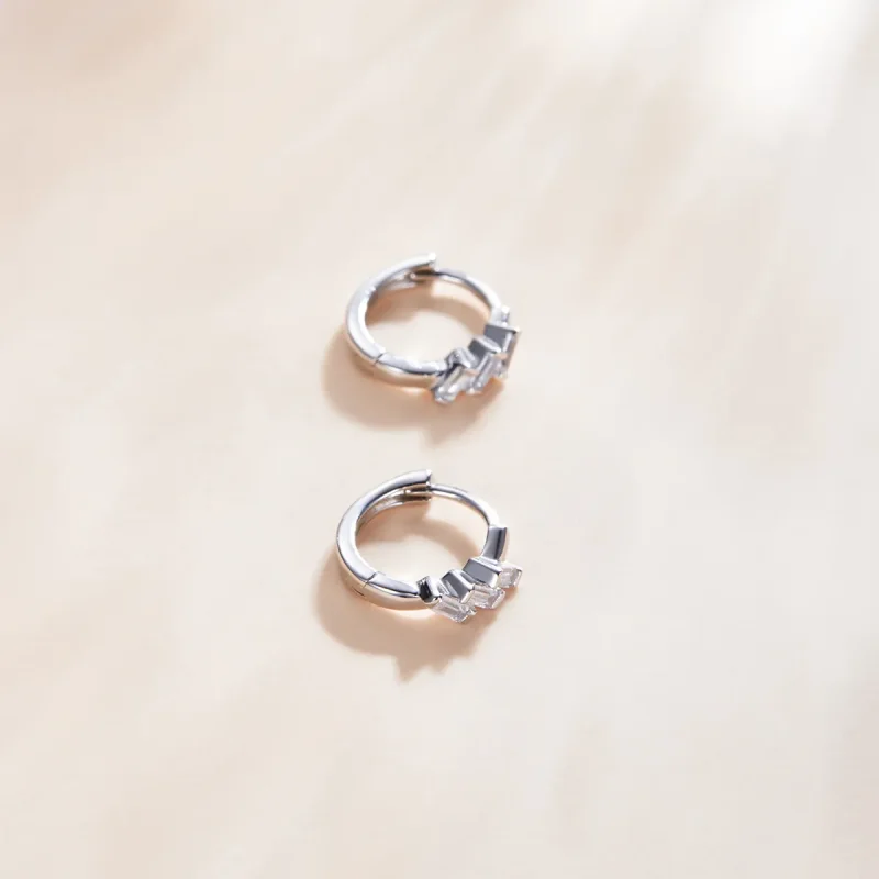 (imagine pentru) Cercei Pandora de stil geometric cu cercuri - SCE1037 - Vizualizare 4