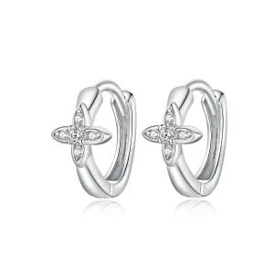 (imagine pentru) Cercei Pandora în stilul Sparkle Flower Hoop - SCE1043