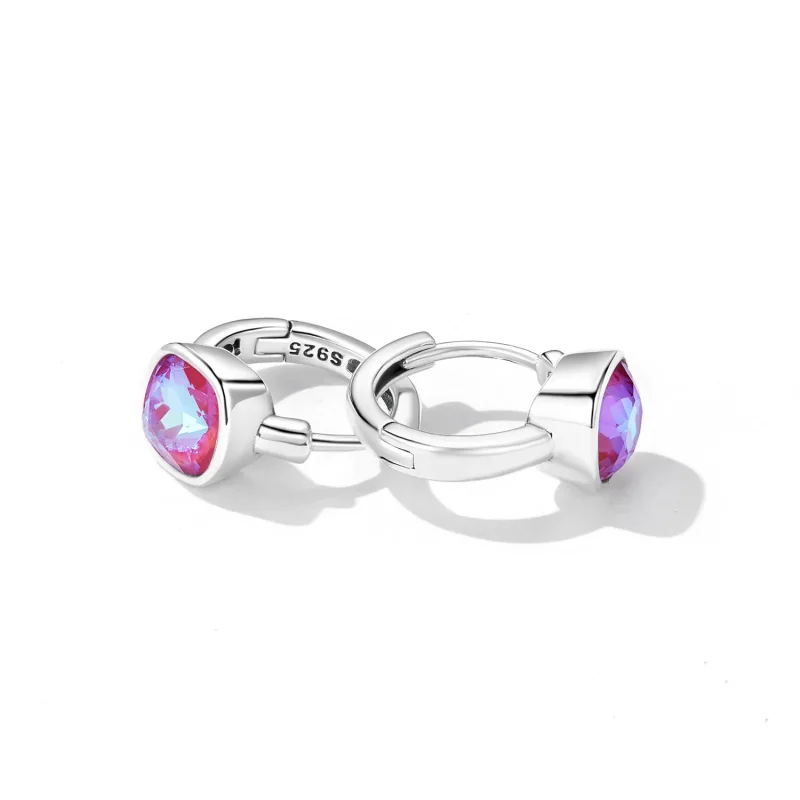 (imagine pentru) Cercei Pandora Style fluorescenti în nuanța mocca - SCE1412 - Vizualizare 4