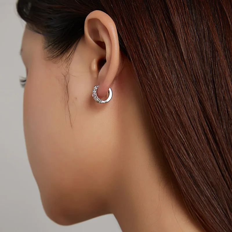 (imagine pentru) Cercei Pandora Style Shine Hoop - SCE1166-A - Vizualizare 5