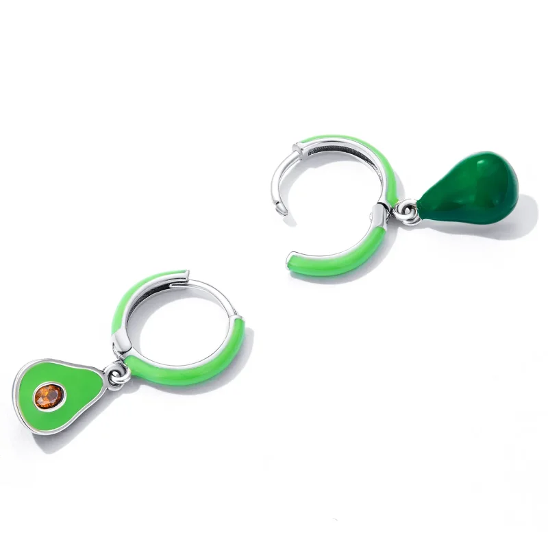 (imagine pentru) Pandora Style Avocado Hoop Earrings - SCE1400 - Vizualizare 3