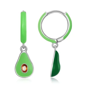 (imagine pentru) Pandora Style Avocado Hoop Earrings - SCE1400
