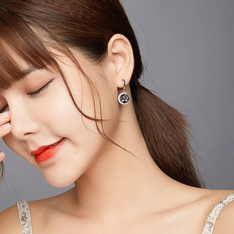 (imagine pentru) Pandora Style Brilliant Galaxy Hoop Earrings - BSE423 - Vizualizare 7