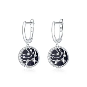 (imagine pentru) Pandora Style Brilliant Galaxy Hoop Earrings - BSE423