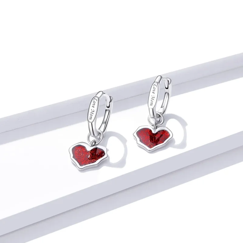 (imagine pentru) Pandora Style Close Lover Hoop Earrings - BSE484 - Vizualizare 2
