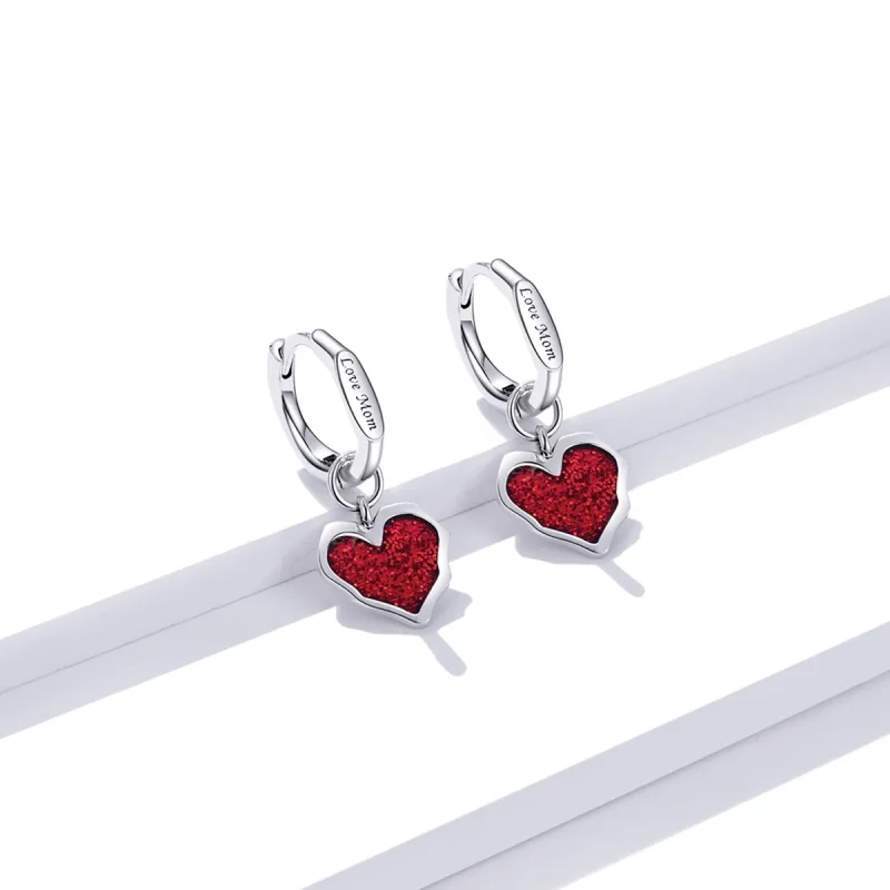 (imagine pentru) Pandora Style Close Lover Hoop Earrings - BSE484 - Vizualizare 3
